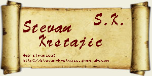 Stevan Krstajić vizit kartica